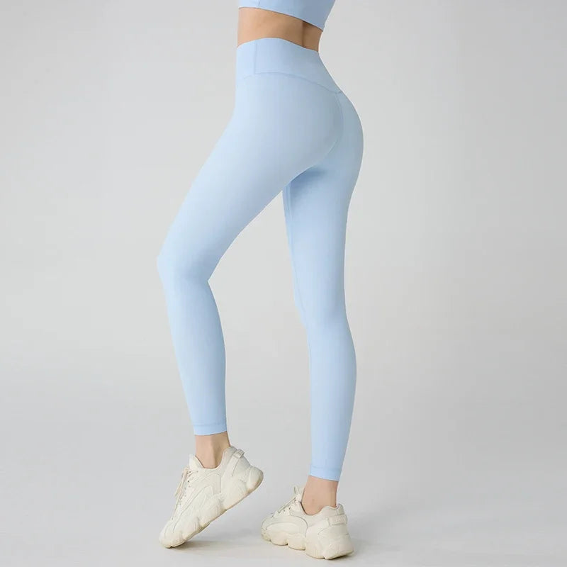 Hot Sale Yoga Leggings Women High Waisted Hip Lifting Fitness Leggings Running Cycling Pants Breathable Sports Leggings ATFH