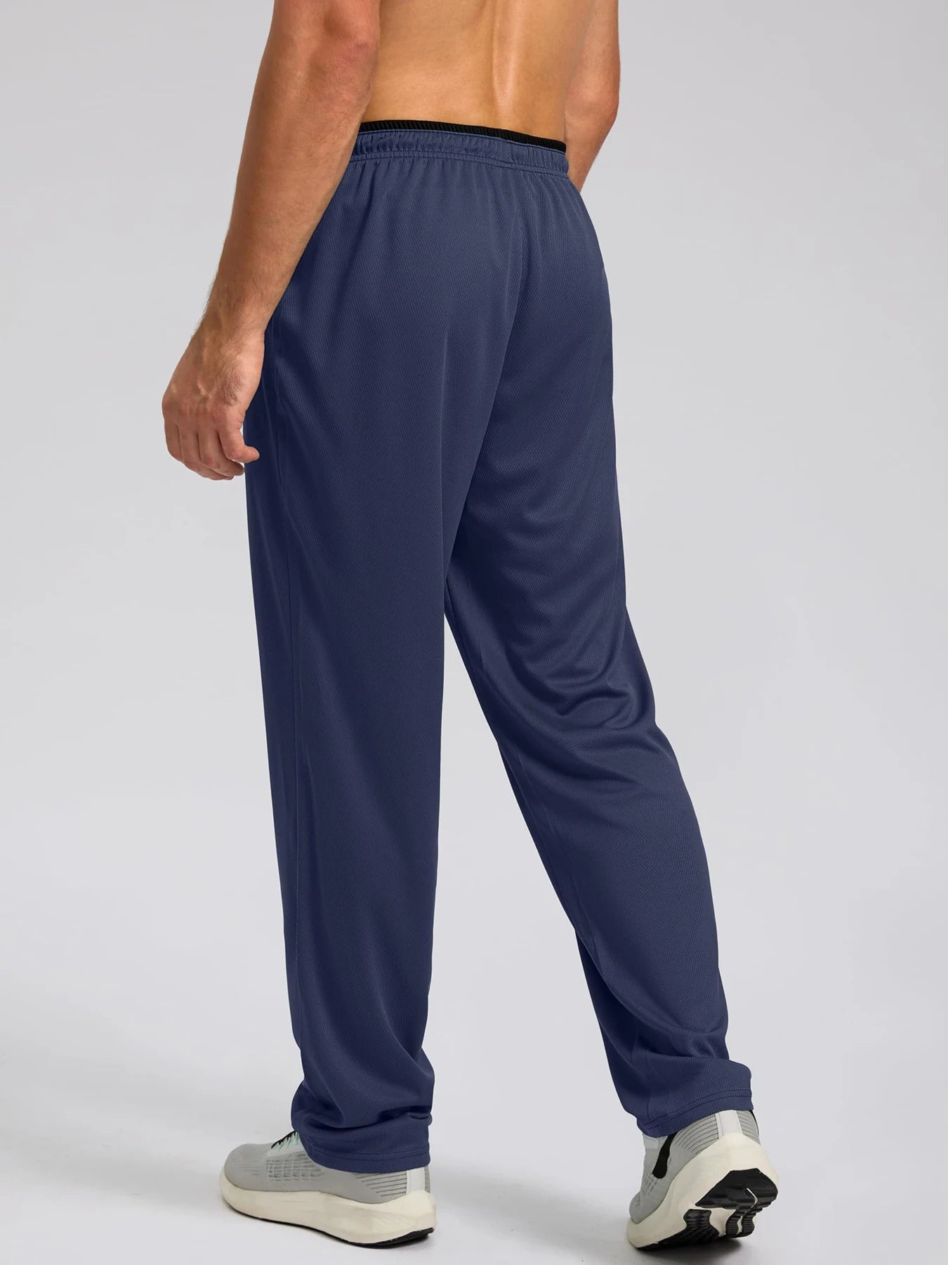TACVASEN Men's Quick Dry Outdoor Pants Straight Leg Elastic Waist Fitness Running Hiking Yoga Jogging Sweatpants