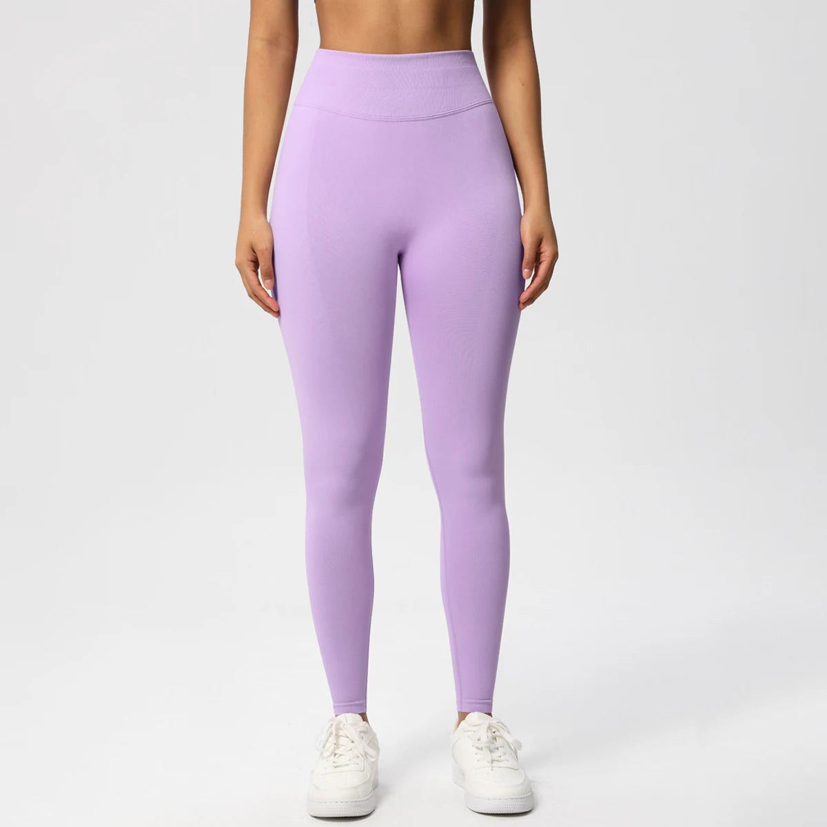 Seamless Women Solid Waist Yoga Pants Three-section Waist Sexy Hip-lifting Tight Sports Pants Fitness Exercise Yoga Pants - ATFH