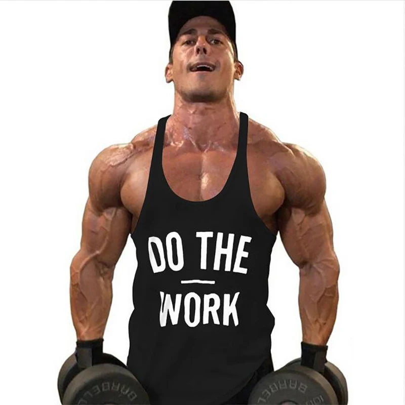 Running Vests Men Cotton Loose Fit Gym Stringer Tank Tops Mens Fitness Sporting Singlets Bodybuilding Sleeveless Shirt Clothing