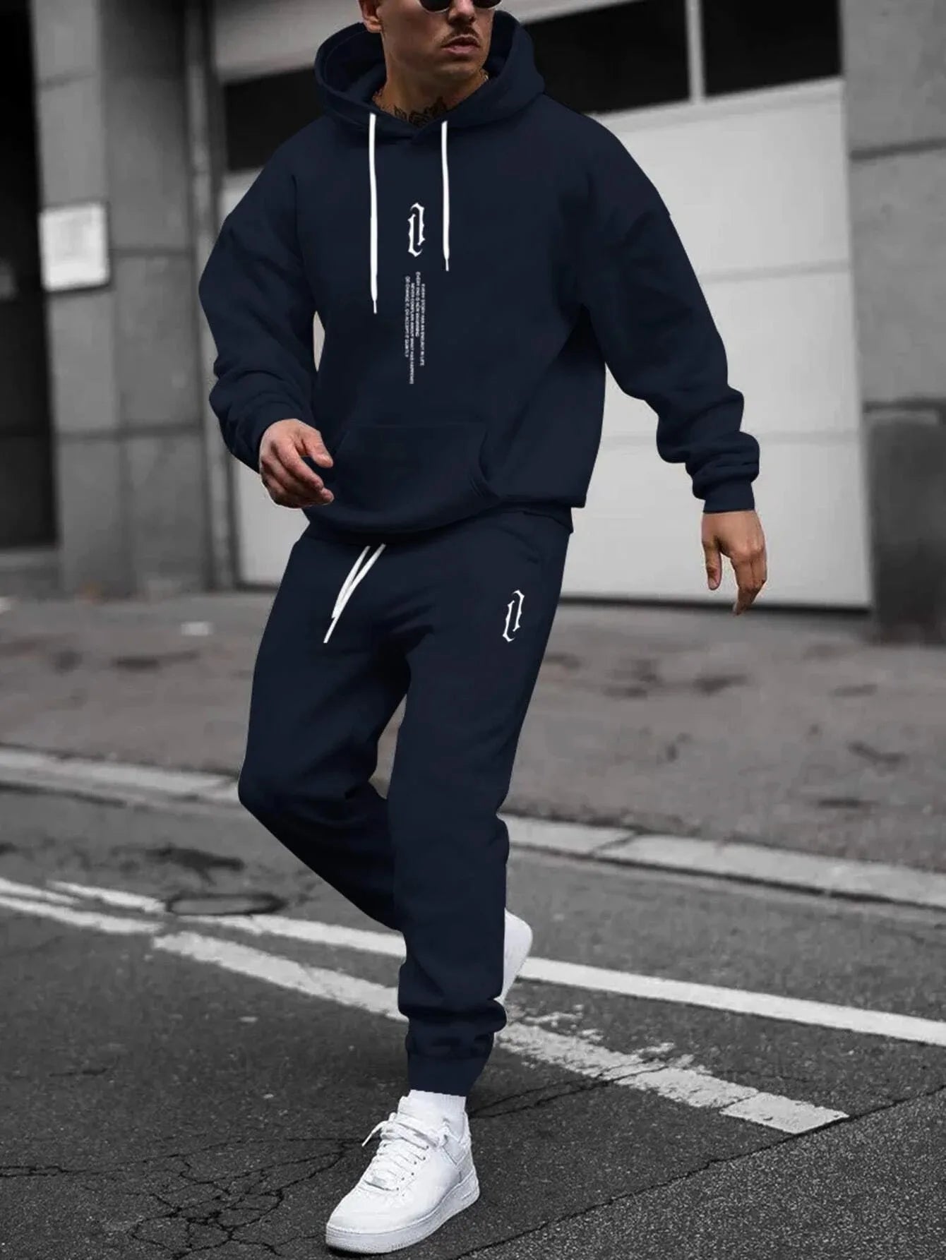 2026 Spring and autumn two-piece men's drawstring women's sports set hooded set quality comfortable casual pullover fashion - ATFH