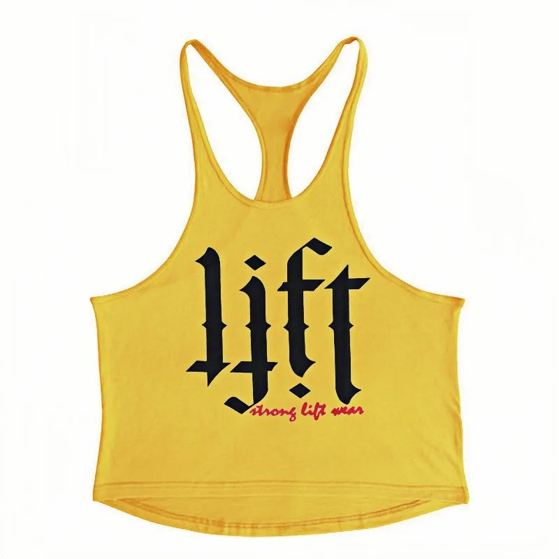 Slim Men's Racerback Tank - Narrow Band Stringer Gym Vest Quick-Dry Breathable for Bodybuilding Fitness Running Undershirt
