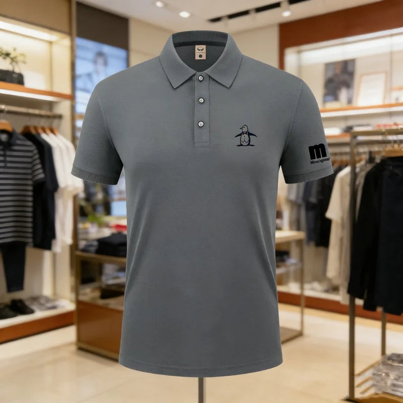 2026 Golf Polo Shirt Men's Business Polo Collar Half Sleeved Top New Summer Casual Short Sleeved T-shirt for Men An