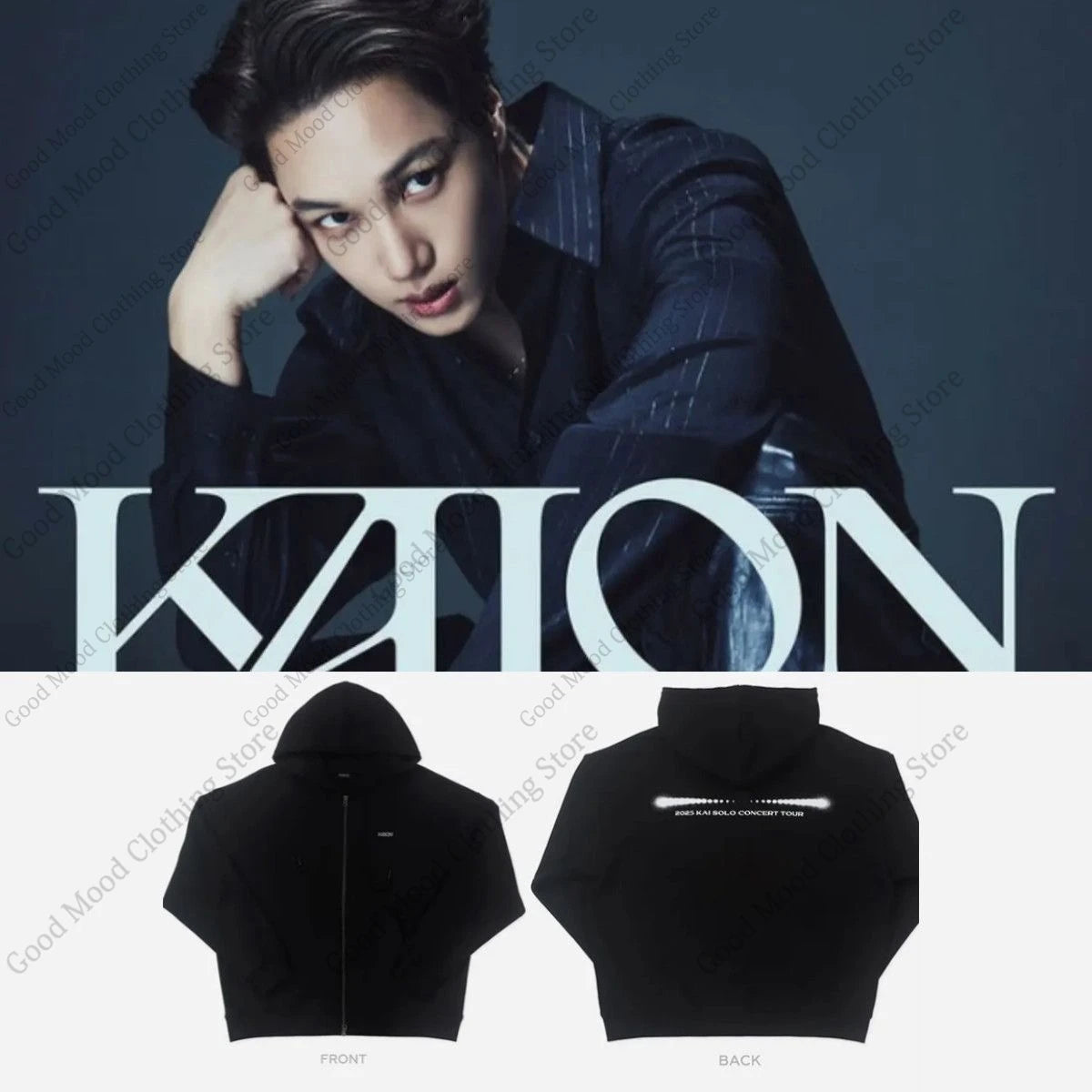 KAI KAION Concert Hoodies Fashion Popular Letter Print Zipper Hoodie Street Trend Men Women High Quality Thick Warm Sweatshirt - ATFH