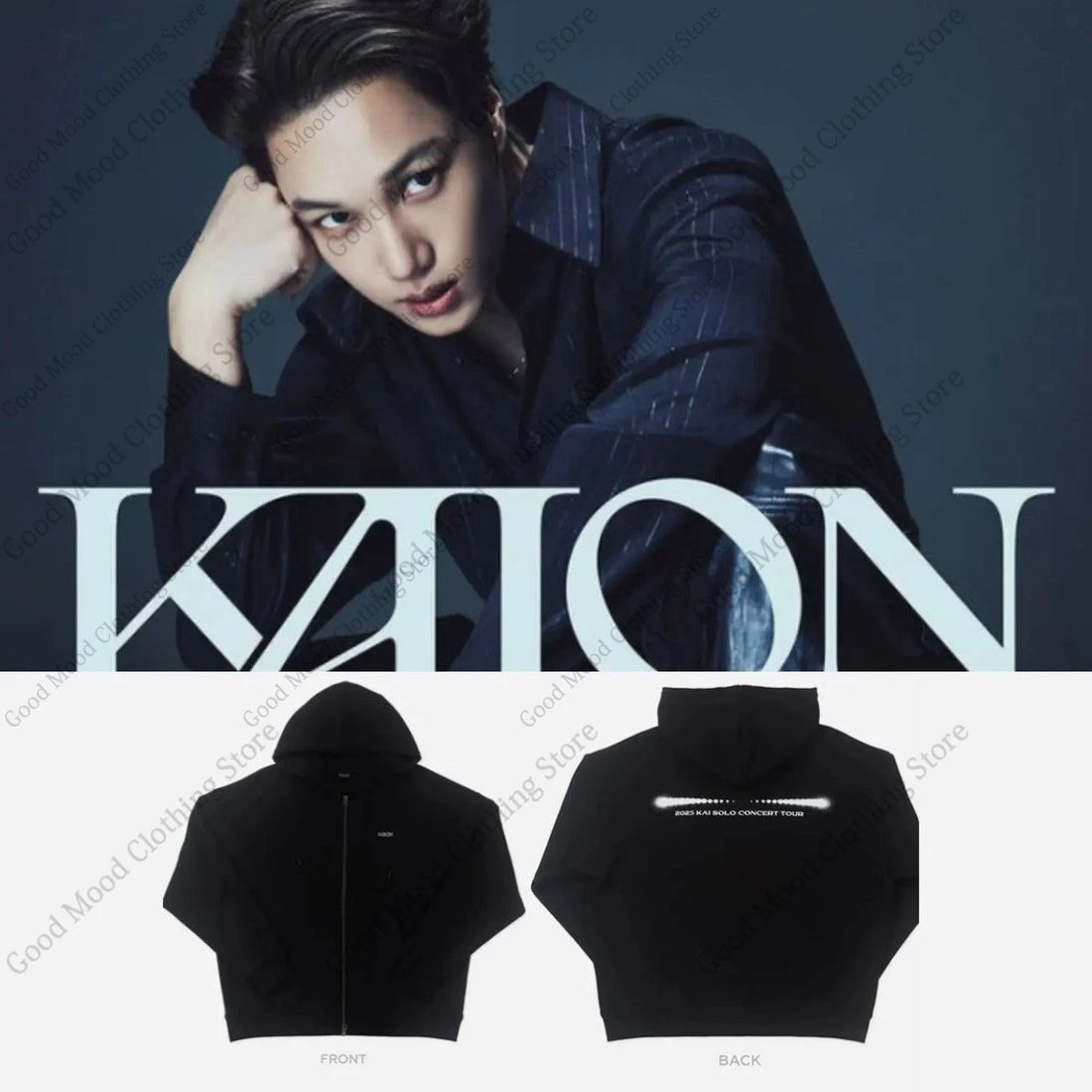 KAI KAION Concert Hoodies Fashion Popular Letter Print Zipper Hoodie Street Trend Men Women High Quality Thick Warm Sweatshirt - ATFH