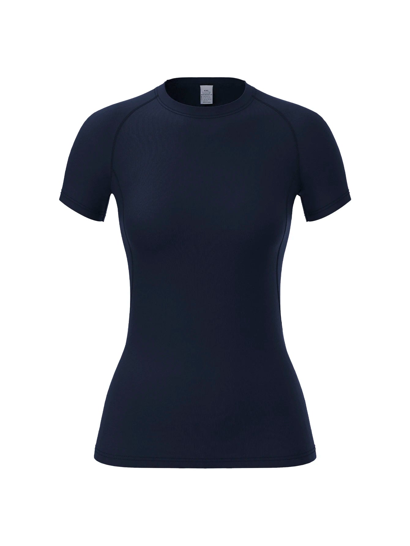 Women's compression shirt, short-sleeved sports yoga running T-shirt summer gym workout quick-drying stretch T-shirt, clothing - ATFH