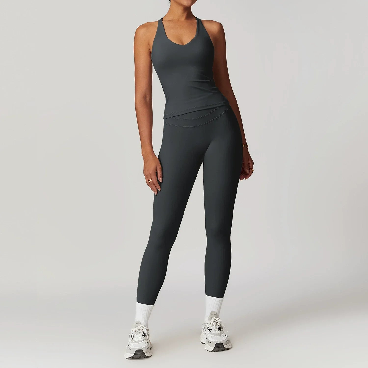 2 Pieces Sportswear Women Yoga Set Gym Clothes Sportswear Yoga Suits Fitness Set Tracksuits Sports Bra Gym High Waist Leggings - ATFH