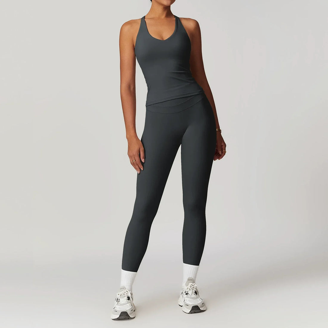 2 Pieces Sportswear Women Yoga Set Gym Clothes Sportswear Yoga Suits Fitness Set Tracksuits Sports Bra Gym High Waist Leggings - ATFH