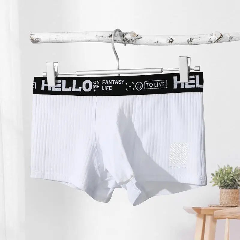 Men's Open Elephant Nose Boxer Shorts Cotton Comfortable Breathable Male Separate Long Penis Pouch Underpants Sexy Underwear