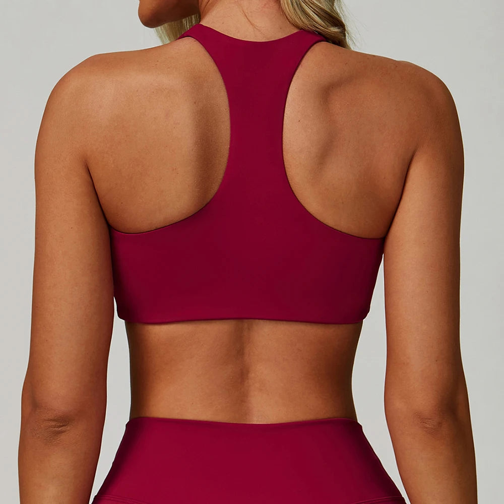 Sports Bra Women Top Push Up Fitness Yoga Bra Workout Underwear High Strength Sport Tops Women Breathable Running Vest Gym Wear - ATFH