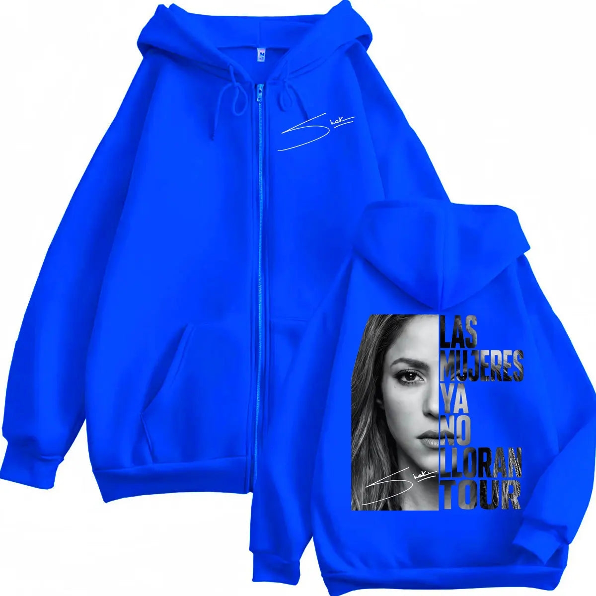 Shakira Las Mujeres Ya No Lloran World Tour 2026 Zipper Hoodie Vintage Hip Hop Zip Up Pullovers Unisex Casual Fashion Sweatshirt