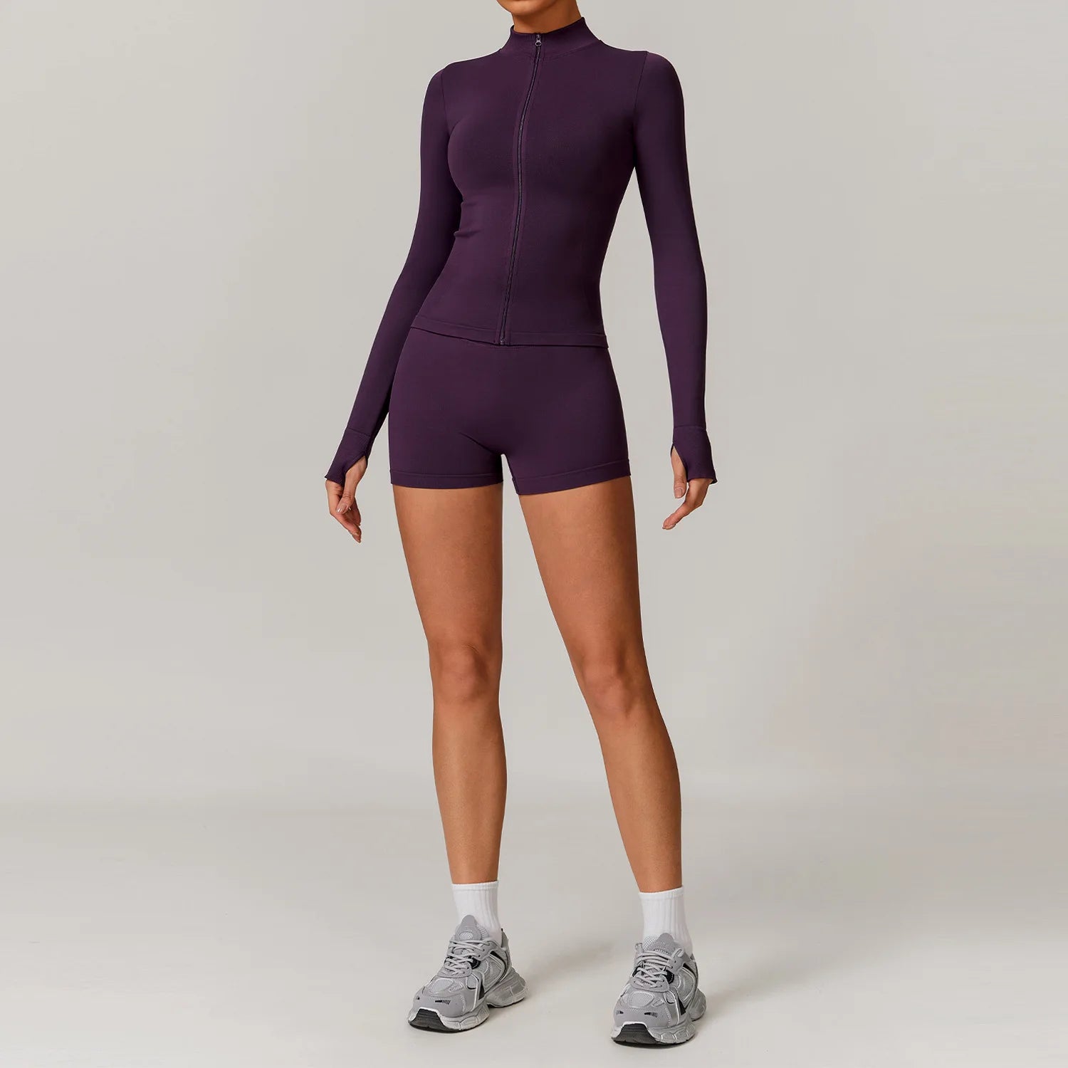 Yoga Set 2/3PCS Gym Clothes Sportswear Yoga Suits For Women Long Sleeve Crop Top Fitness Set Tracksuits Sports Bra Gym Leggings - ATFH