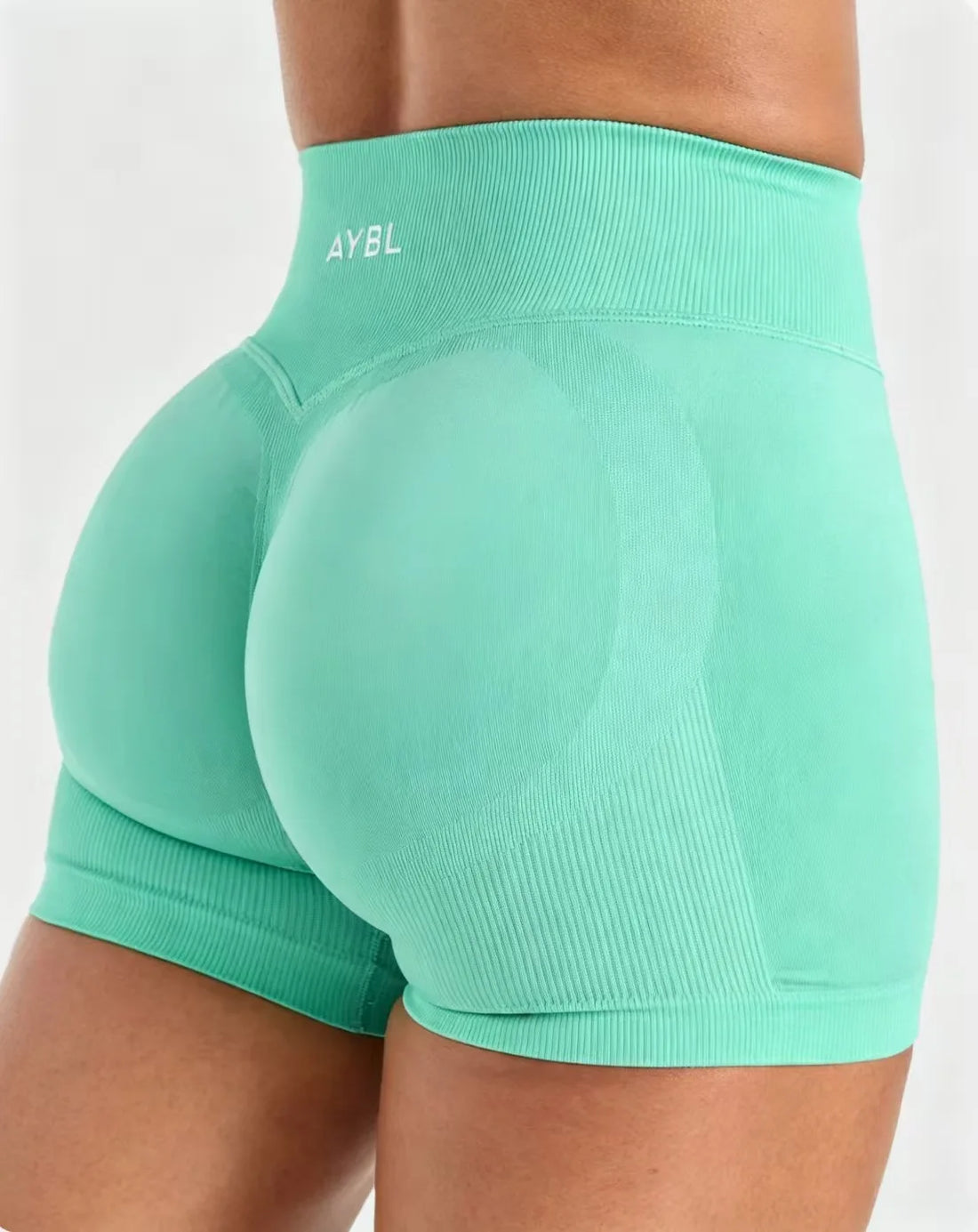 Shorts de yoga sans couture taille basse pour femme, effet froncé, extensibles, pour le sport et le fitness