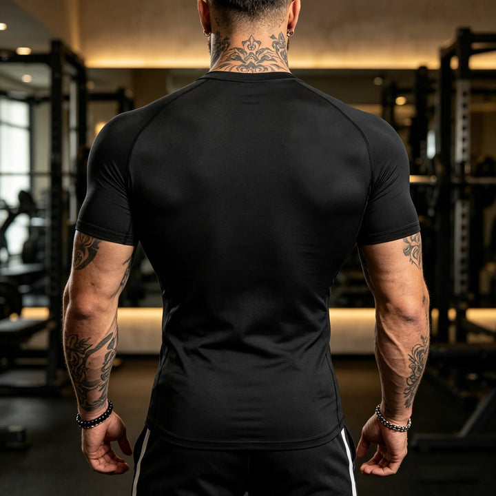 4F men's compression T-shirt fitness sports running T-shirt Rashgard top T-shirt quick drying short sleeved T-shirtS-3XL