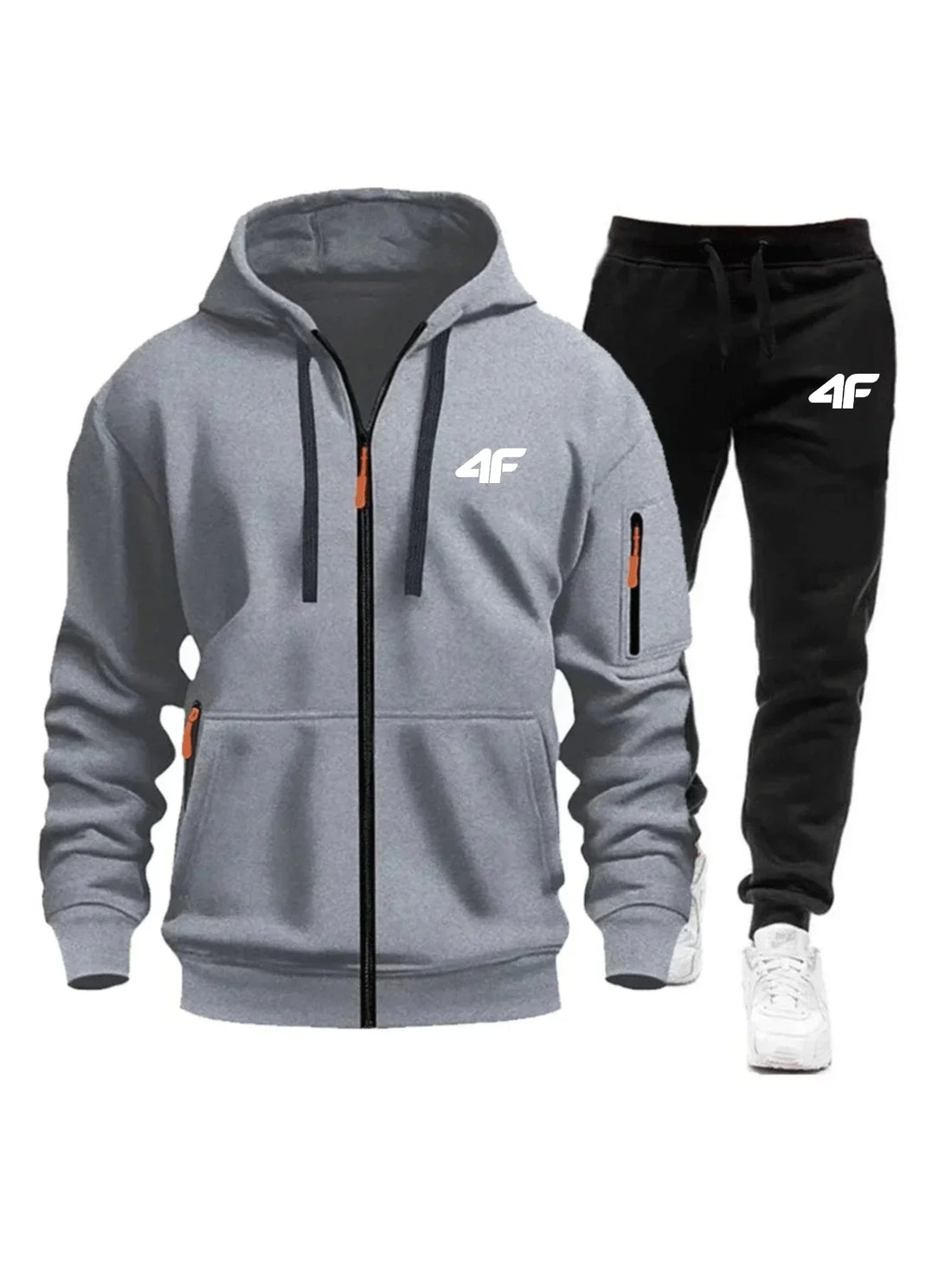 Sets for Men Two Piece Outdoors Mens Tracksuit Set Hot Sales Sportswear Man Sweatpants Hoodie Fashion Comfortable Casual Jogging - ATFH