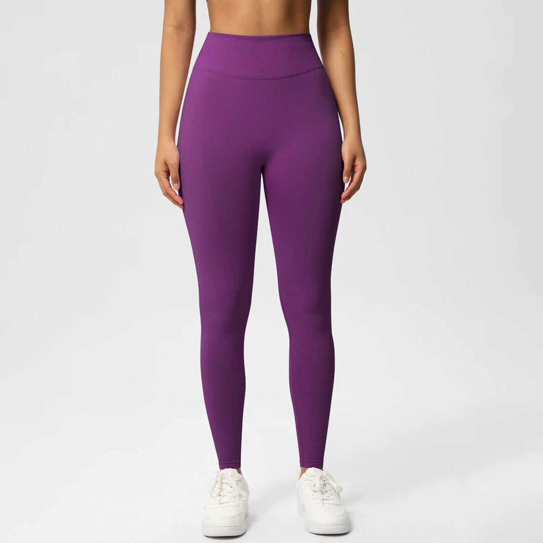 Seamless Women Solid Waist Yoga Pants Three-section Waist Sexy Hip-lifting Tight Sports Pants Fitness Exercise Yoga Pants - ATFH