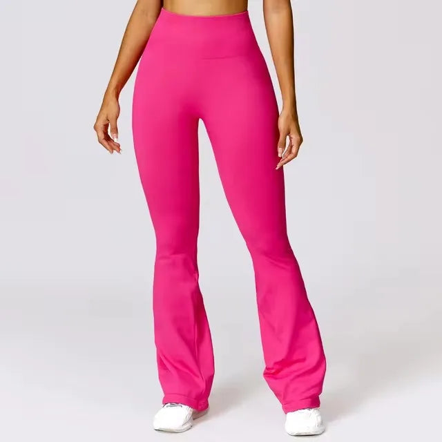 Seamless Flare Leggings Yoga Pants Women High Waist Wide Leg Pants Women Gym Workout Fitness Sports Flared Pant Dance Trousers ATFH