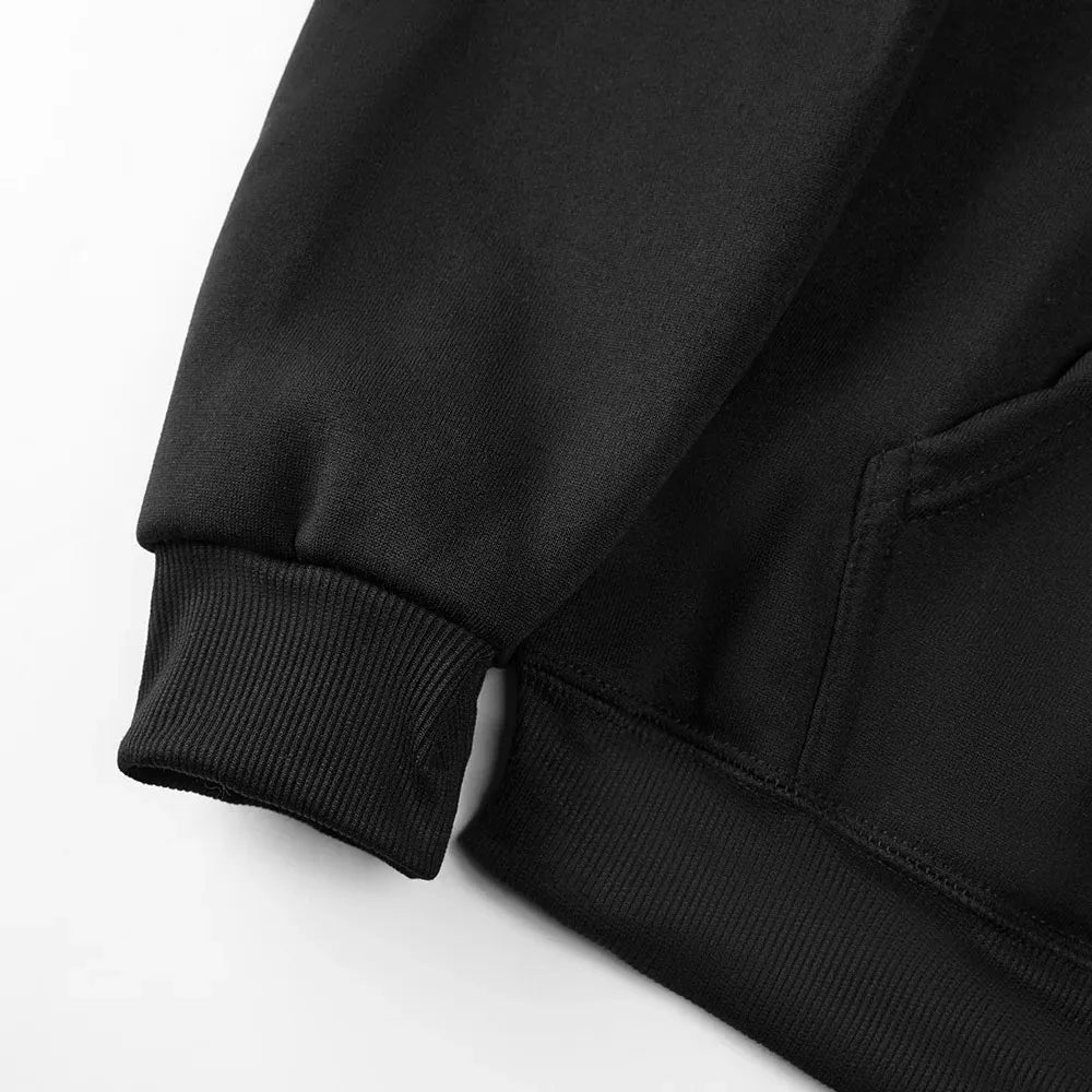 Autumn Winter Men Women Loose Hooded Sweatshirt Simple K Letter Chest Print Long Sleeve Pocket Hoodie Daily Streetwear Pullover