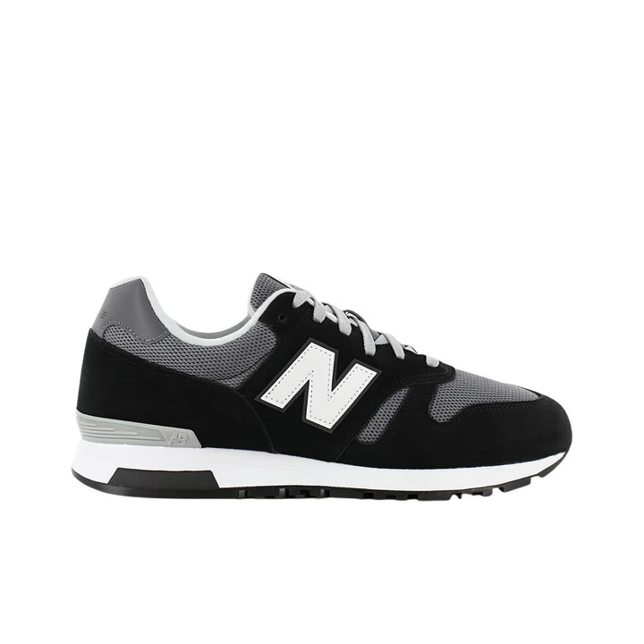 New Balance NB565 low-top sneakers in grey/black mesh with a cushioned white sole