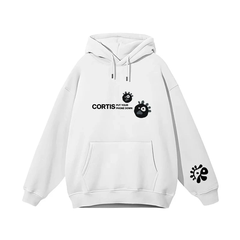 CORTIS 2026 Cartoon Monster Print Hoodie Unisex Y2K Hip Hop Pullover Sweatshirt Loose Streetwear Hooded Tops For Men Women