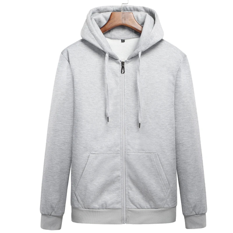 Brand Men's hoodie with hood sweatshirts Jackets Men Fleece Streetwear Warm Tracksuit Men hoody Coats Velvet Sweatshirt Mens - ATFH