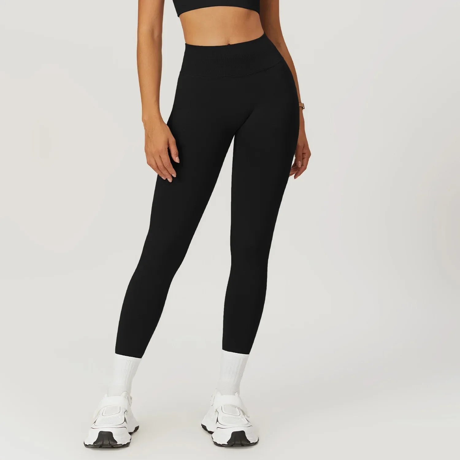 Customized LOGO women's peach buttocks seamless belly tight yoga pants running sports quick-drying fitness trousers - ATFH