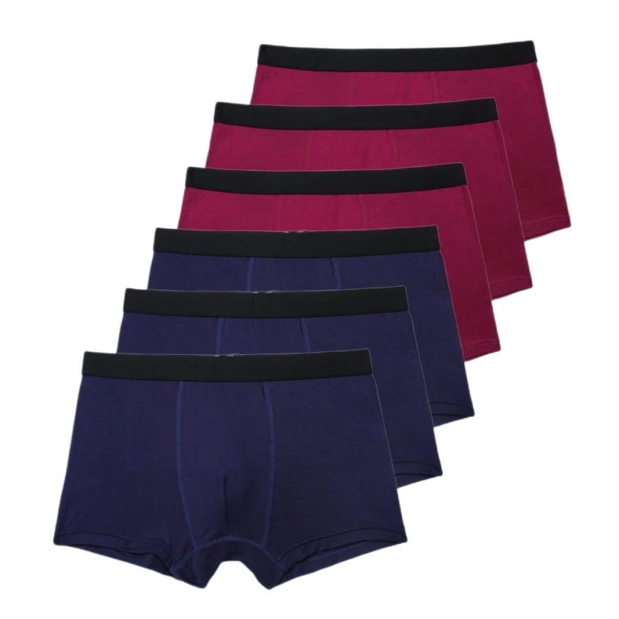 6pcs/Set Black Boxer Men Underwear Bamboo Men's Panties Shorts Breathable Underpants Man Comfortable Sexy Boxers & Briefs Men