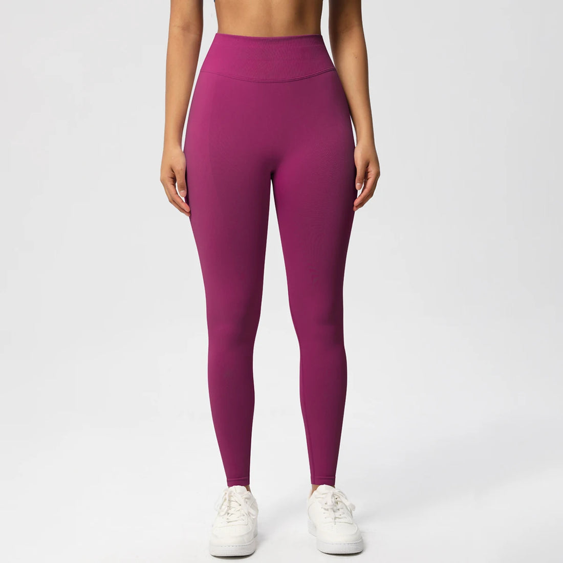 Seamless Women Solid Waist Yoga Pants Three-section Waist Sexy Hip-lifting Tight Sports Pants Fitness Exercise Yoga Pants - ATFH