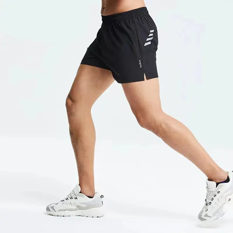 Sports Shorts Men's Track and Field Training Three-point Pants Summer Thin Fitness Running Marathon Reflective Quick Dry Shorts Tahsi Fashion House