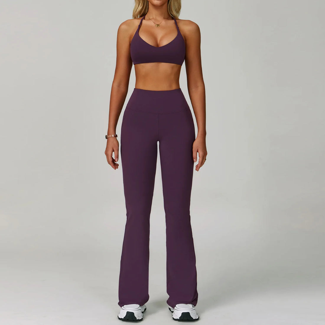 Women's Tracksuit 2 Piece Set Fitness Clothes Yoga Sets Sportswear Workout Bra High Waist Leggings Set Gym Clothing Sports Suits - ATFH