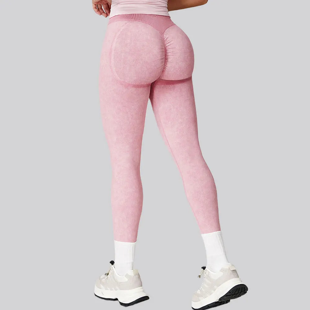 "New Seamless Sports Pants Lifting Buttocks Sports Tight Pants Women's High Waisted Elastic Fitness Workout Running Yoga Legging - ATFH