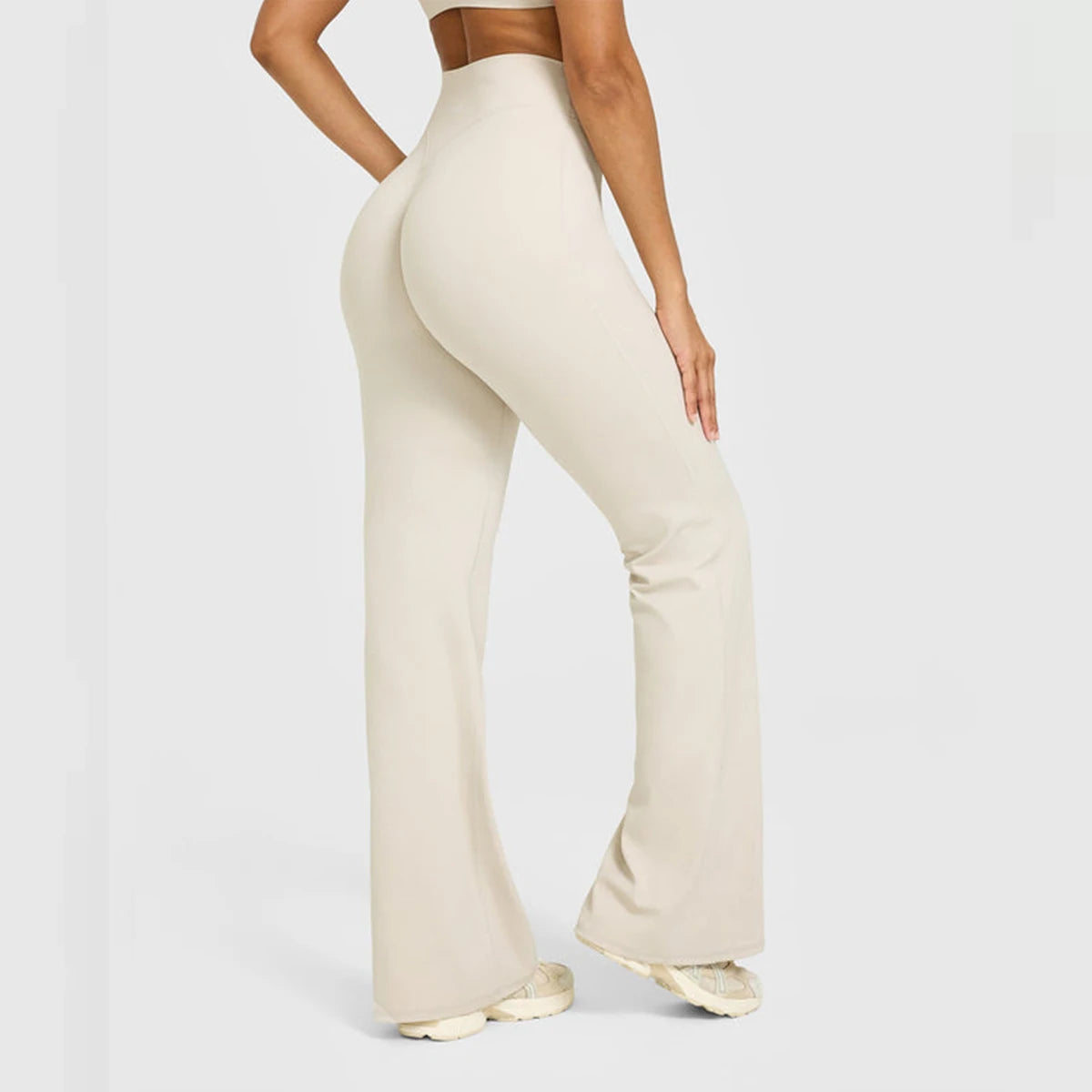Flared Leggings Straight Leg Leggings Woman Wide-leg Pants Yoga Breathable Fitness Clothing Versatile Casual Pants ATFH