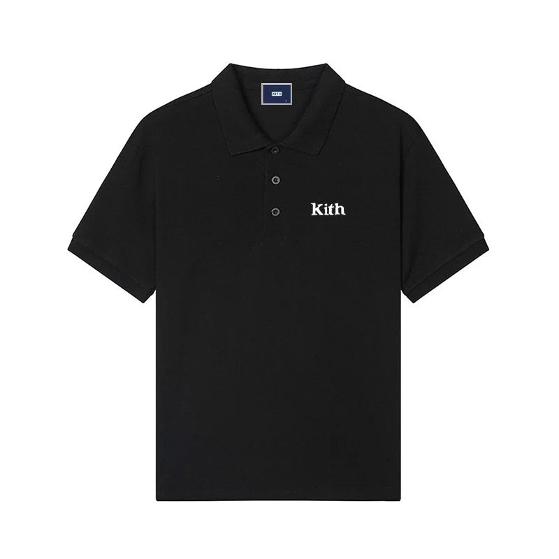 Japan Korea Quality 100%Cotton Solid polo T Shirt Mens Short Sleeve Fashion Trend Clothing Woman Summer Letter Embroidery Tops