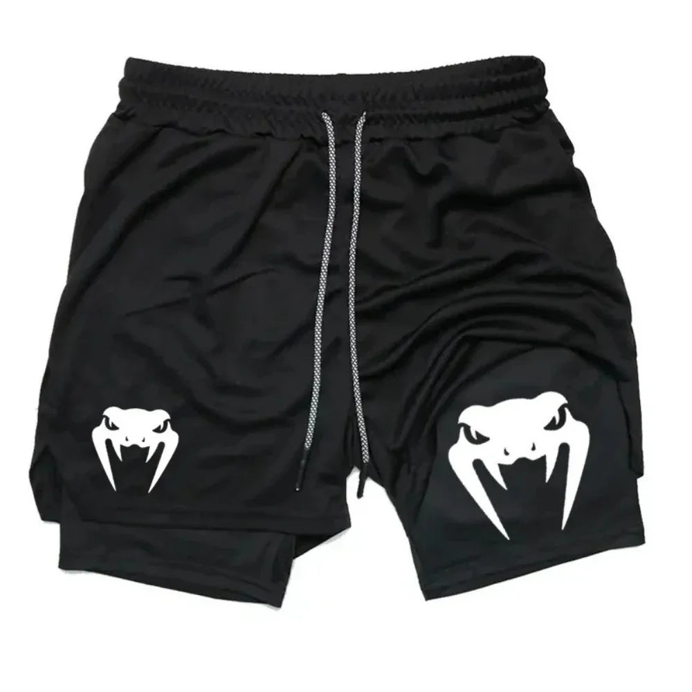 2026 Men's 2-in-1 Running Shorts, High-Quality Elastic Double-Layer Shorts, Breathable and Lightweight, Teen Training Shorts, Sp