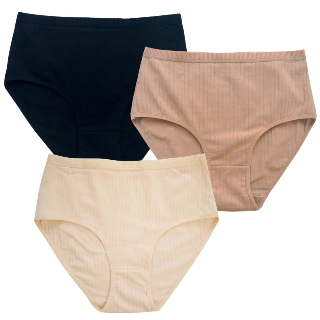 3Pcs/Set Women High Waist Panties Cotton Briefs Tummy Control Underwear Sexy Lingerie Breathable Full-Coverage Underpants S-XXL