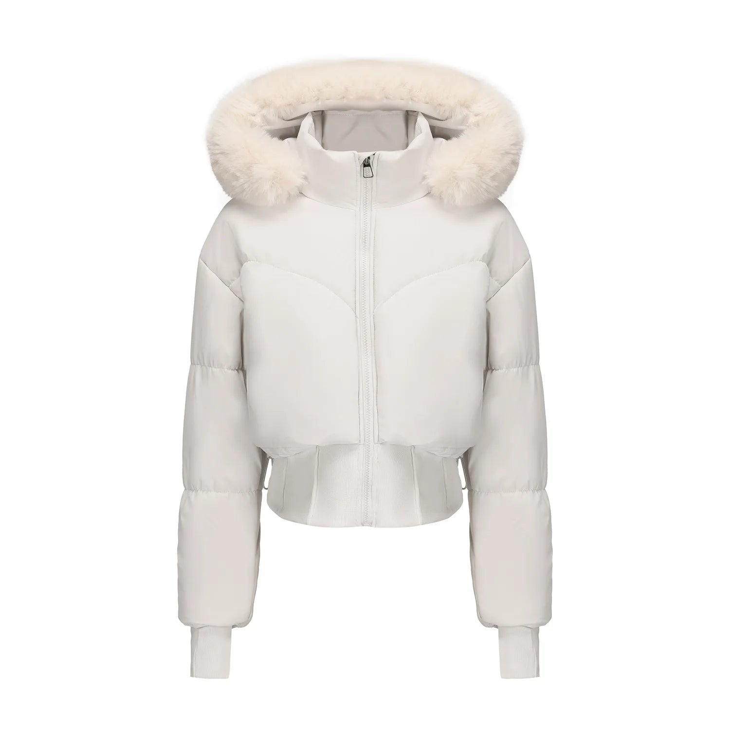 Parkas Women Short Coats Hooded Zipper Full Sleeve Thick Warm Y2k Streetwear Elegant Splice Work Coat Autumn Winter 2025 ATFH