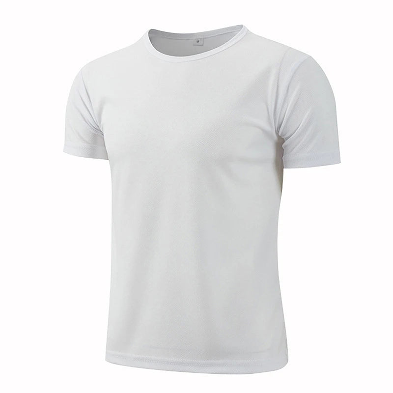 Men Women Quick Dry Short Sleeve Sport T Shirt Gym Jerseys Fitness Shirt Trainer Running T-Shirt Teenager Breathable Sportswears - ATFH