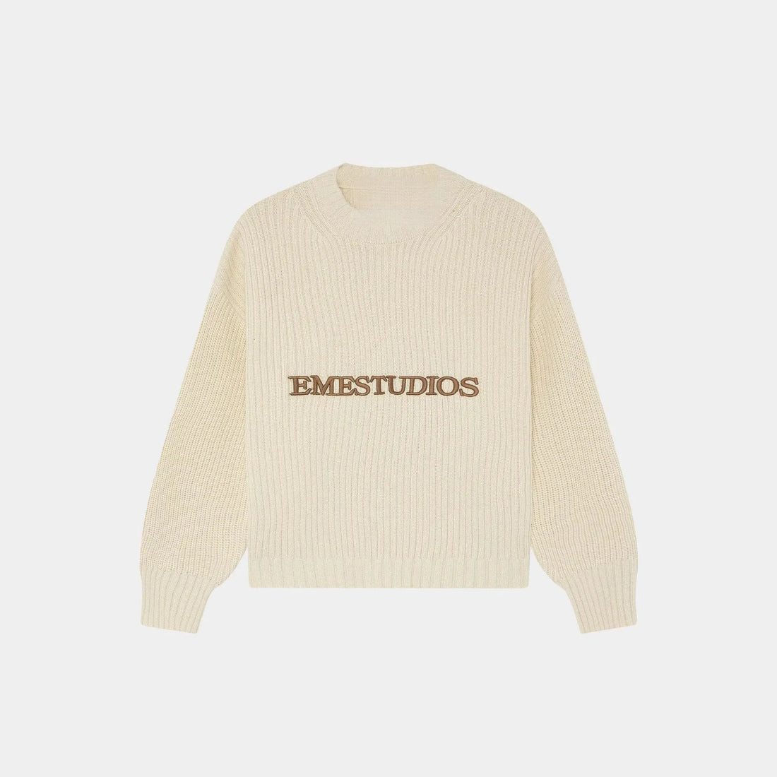 Eme Letter Y2k Street Round Neck Sweater Men's And Women's Loose Fitting Pullover Casual Retro Knitted Sweater Autumn And Winter - ATFH