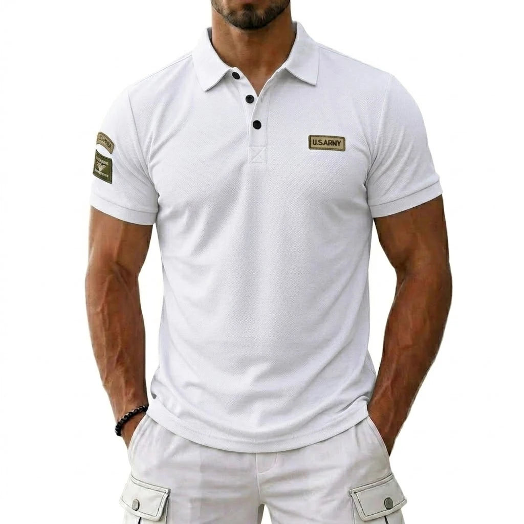 Summer Mens Short Sleeve T-Shirts Lightweight Breathable Polo Shirts for Men Embroidered Gym Luxury Men's Shirts Button Tops