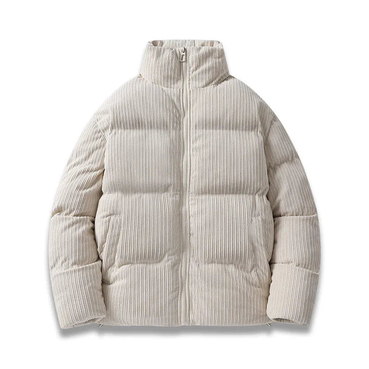 Fashion Men's Winter Jacket Corduroy Warm Thick Parkas Autumn Puffer Coat Male Vintage Korean Man Stand Collar Windbreaker ATFH