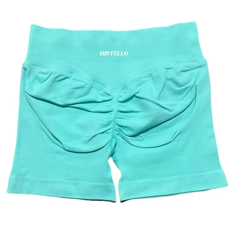 HISTELLO Sports Shorts Df Substitute High Waist Women Yoga Workout Short Seamless Leggings Stretch Fitness Running Gym Shorts Tahsi Fashion House