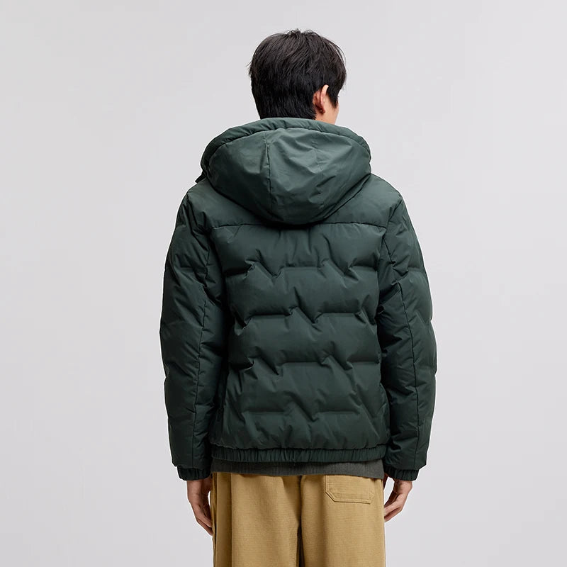 Semir Down Jacket Men 2026 New Waterproof Hooded Outerwear Winter Clothing Solid Color Versatile Thick Down Coat For Man