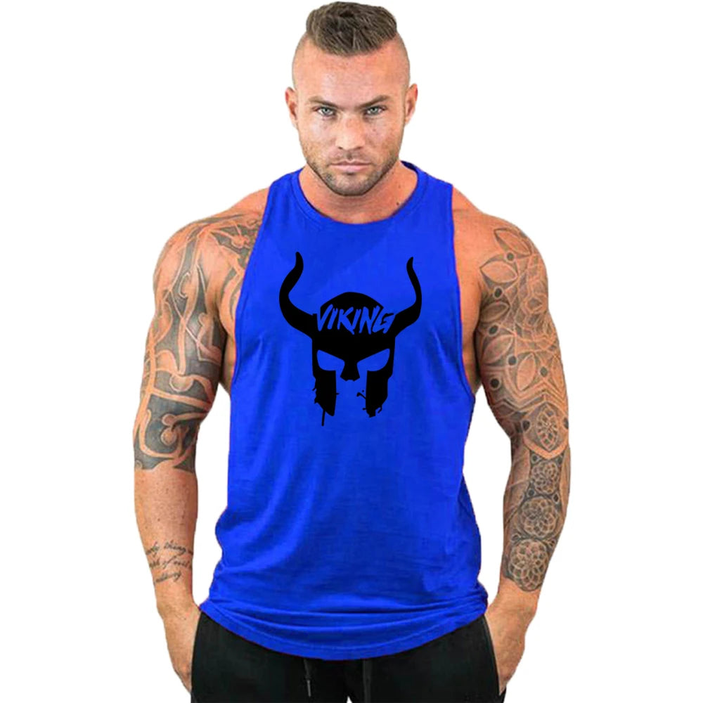 2023 New Cotton Workout Gym Tank Top Mens Muscle Sleeveless Sportswear Shirt Stringer Fashion Bodybuilding Singlets Fitness Vest