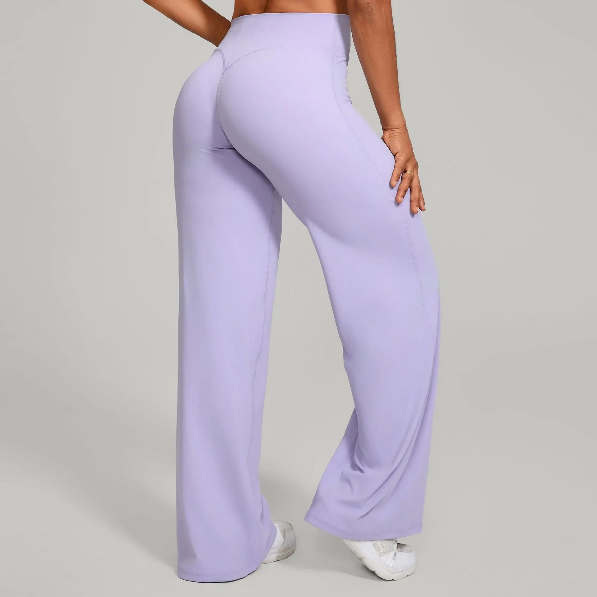 Women Straight-Leg Sports Pants Gym Clothing Naked Feeling Compression Wide Leg Yoga Leggings Pilates Fitness Tights XP01 ATFH