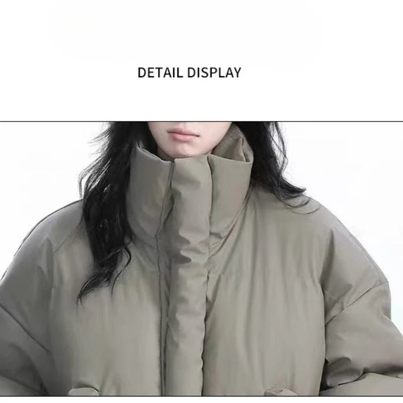 Foreign Style Korean Style Casual Cotton-padded Clothes Thermal Jacket Winter Fashion Down Thickened Parkas Women's High Street ATFH