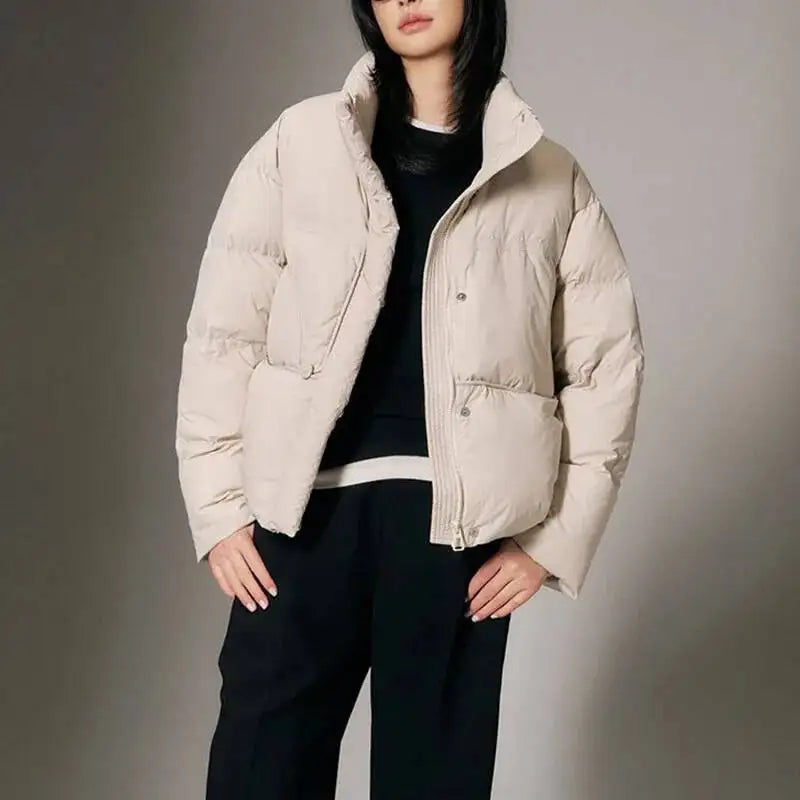 Parker Overcoat 2026 Winter New Stand Collar Short Women 90 Duck High-Quality Women's Down Jacket