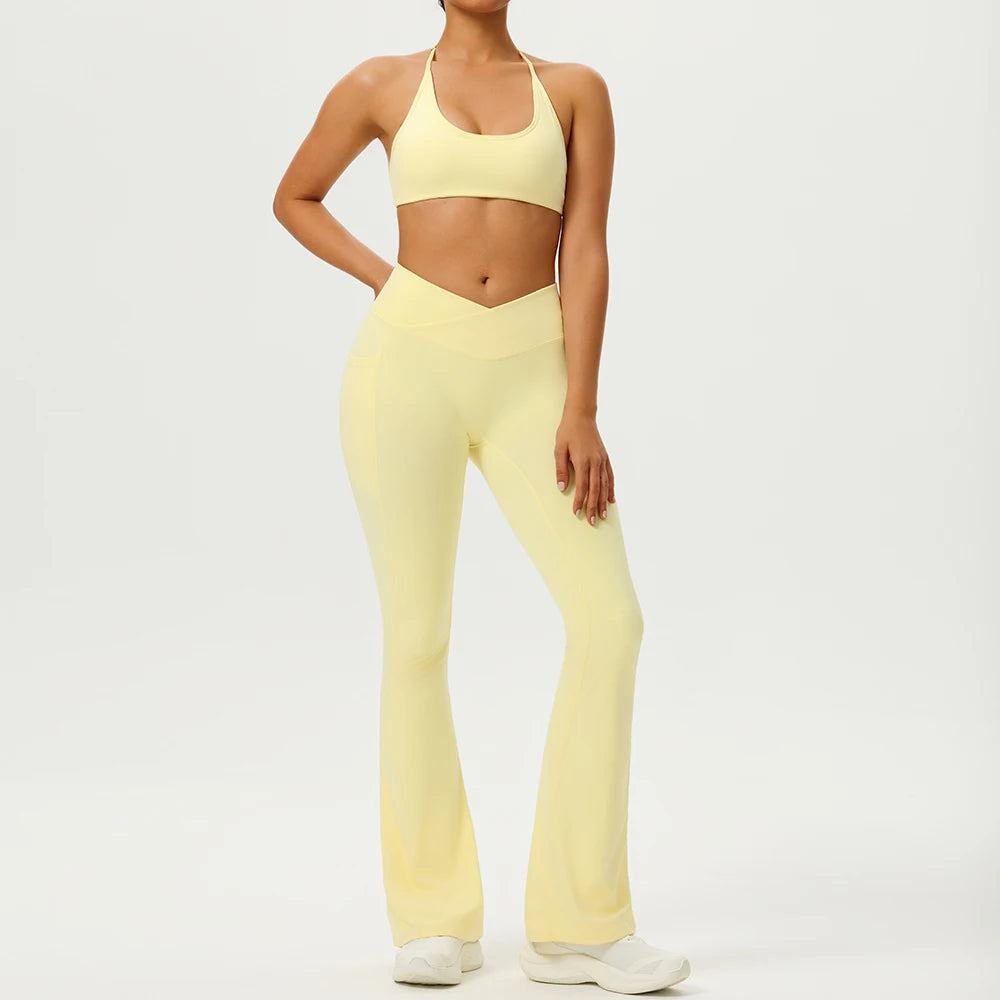 Yoga Set 2 Pieces Sports Outfits Women Clothes Fitness Tracksuit Gym Legging Workout Training Female Bra Yoga Suit Sportswear - ATFH