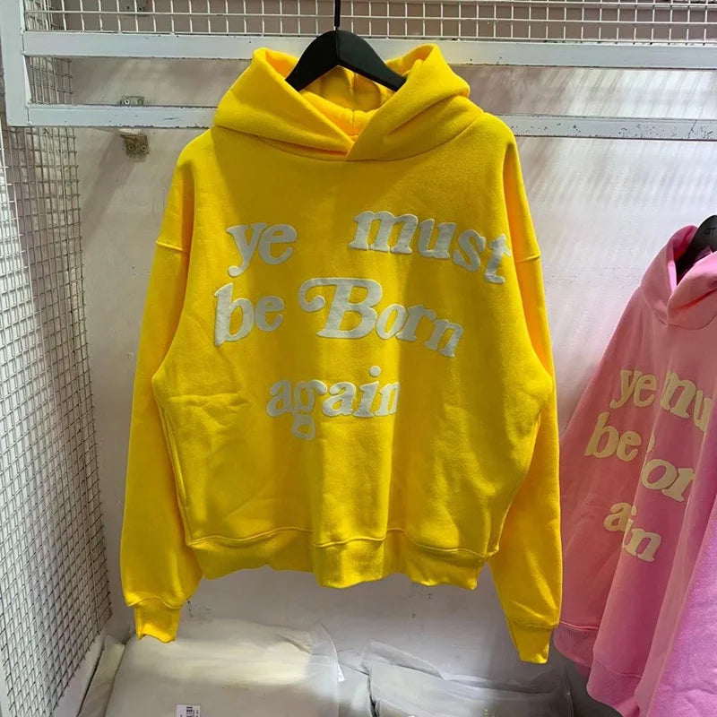 23FW Classic Foam Logo Ye Must Be Born Again Hoodie Men Women Best Quality Oversize Kanye West CPFM.XYZ Sweatshirts Multicolor - ATFH