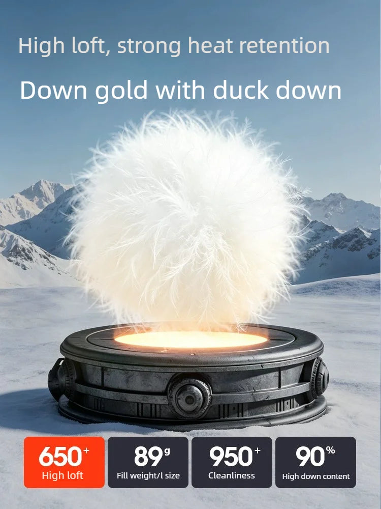 Golden Camel Winter 90% White Duck's Down Jackets Outdoor Warm Ultralight 600FP Hooded Thermal Windproof Waterproof Down Coats
