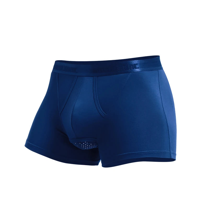 5-Pack of Men's Underwear, Men's Leather Bullet-Type Separation, Long-Resistant Shorts, Scrotum Support, Men's Boxer Briefs, Box
